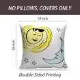 thumbnail image 2 of LALILO Throw Pillow Covers Sun With Sunglasses And Moon Art Cushion Cover 18" x 18", 2 Pack, 2 of 6