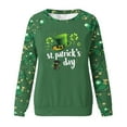 thumbnail image 4 of Craaazy Women's Long Sleeve St Patricks Day Tshirts with Green Shamrock, 4 of 5