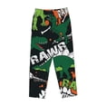 thumbnail image 4 of Disketp Dinosaur Skeleton Print Women'S Comfy Pajama Pants Casual Drawstring Palazzo Lounge Wide Leg Pants, 4 of 9