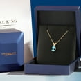thumbnail image 5 of Gem Stone King 14K Yellow Gold Ice Blue Topaz Pendant Necklace for Women | 1.00 Cttw | Gemstone November Birthstone | Pear Shape 8X5MM | With 18 inch Chain, 5 of 6