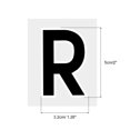 thumbnail image 2 of Letra R Parches Termoadhesivos Calor Transferencia Letras 2 Pulgadas Negro Letra Bricolaje para Equipo Uniforme, Deportes Camiseta, Fútbol, Baloncesto, Béisbol Paquete de 10, 2 of 6