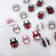 thumbnail image 5 of Spider Ornaments Alloy Studded Manicure Decoration Silver & Pink, 5 of 5