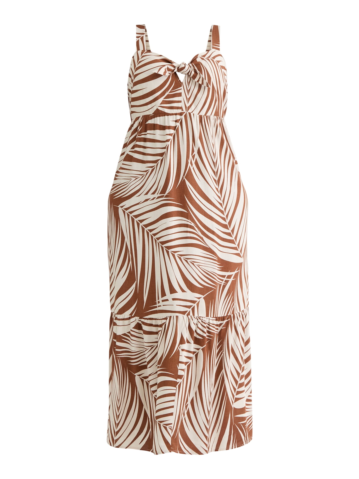 Terra & Sky Black Label Women's Plus Empire Waist Maxi Dress, Sizes 0X-4X