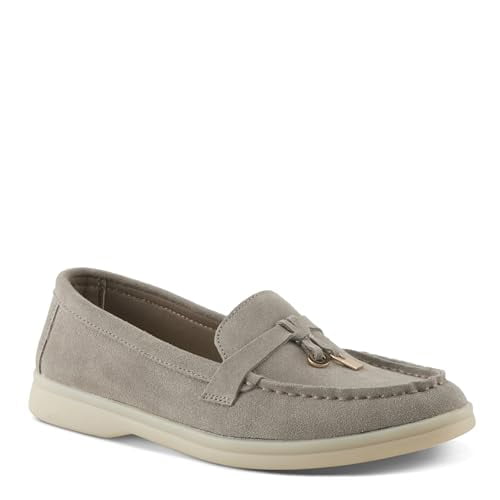 PATRIZIA Women's ISMENE Slip-On Suede Loafers - Almond Toe, Decorative Tassel, Luxurious Comfort