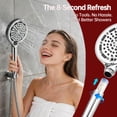 thumbnail image 4 of SUMERAIN Wall Mounted Rainfall Shower System, Chrome Shower Faucet Set with Handheld Filtered Shower Head, Valve Included, 4 of 12