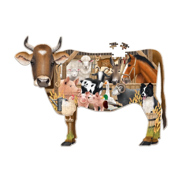 The Learning Journey Wildlife World Farm Puzzle - 200 Pcs Cow