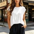 thumbnail image 2 of Horkkom Short Sleeve Tops for Women Crew Neck Solid Color Basic Tees Casual Loose T Shirts with Pocket M, 2 of 10