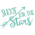 thumbnail image 4 of Shoot For The Stars Inspirational Wall Decal with Arrows, Mint Green, 23x14-Inch, 4 of 4