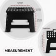 thumbnail image 5 of Utopia Home Folding Step Stool with Handle, Black – Anti-Slip, Holds Up to 300 lbs, for Kitchen, Bathroom & Home Use, 9 Inch, 5 of 9