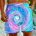 thumbnail image 4 of ZCFZJW Mens Hawaiian Swim Trunks Tie Dye Gradient Print Quick Dry Bathing Suit Swimming Board Shorts Big and Tall Regular Fit Summer Drawstring Elastic Waist Short Pants with Pockets Multicolor#04 M, 4 of 7