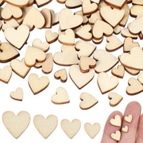 GAXIRE 250Pcs Small Craft Wood Hearts for Sign Making Decorative Diy Art