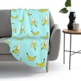 thumbnail image 4 of Cute Banana Blanket, Soft Blankets Flannel Bed Throw Cozy Lightweight Plush Gifts for Women Men Boys Girls Kids Sofa Couch Bedroom Living Rooms Warm All Season, Home Decor, Small 50"x40", 4 of 6
