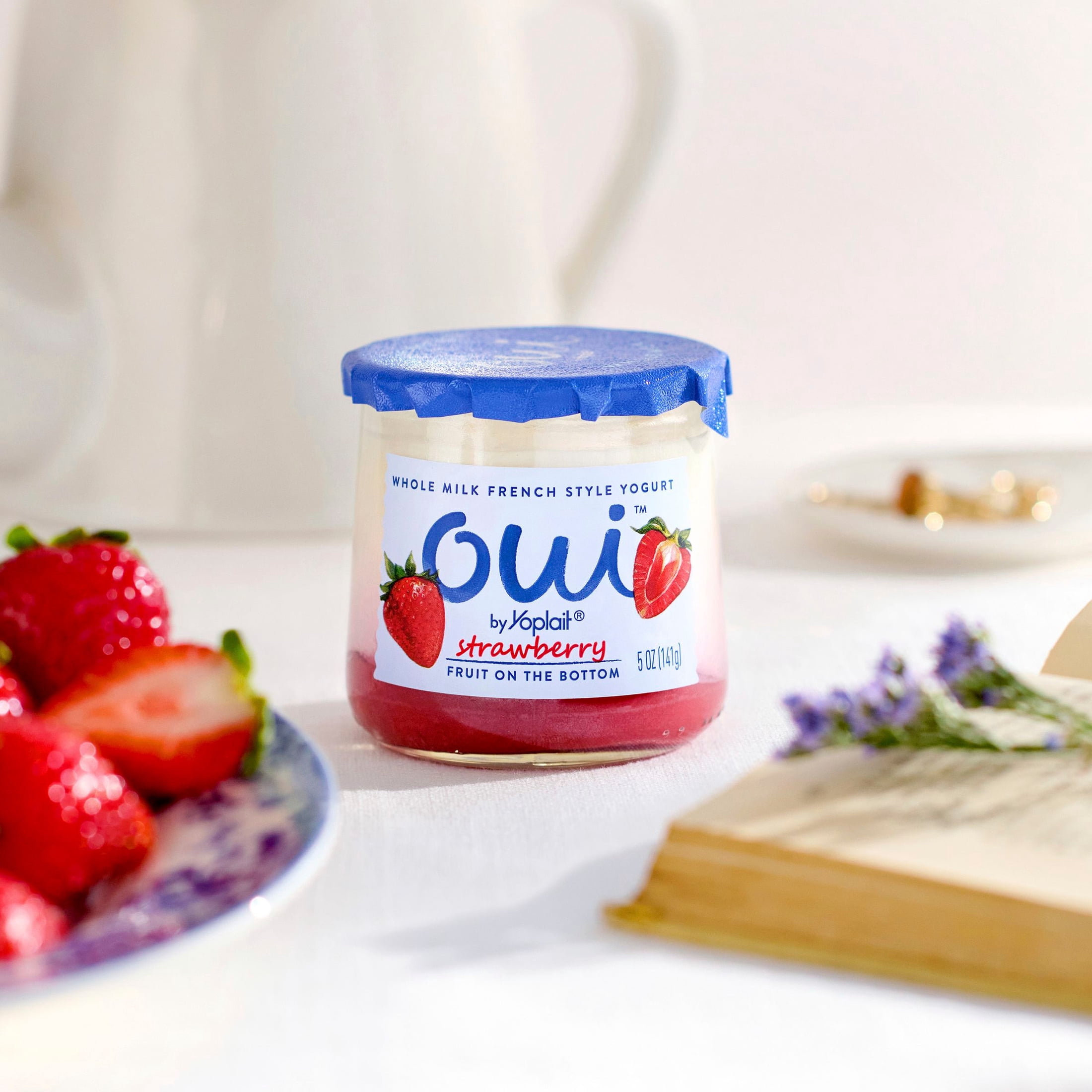 Oui by Yoplait French Style Strawberry Whole Milk Yogurt, 5 OZ Jar