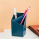 thumbnail image 4 of Clean Desk Pen Organizer 2 Compartment Plastic Storage Caddy For Office School And Home Supplies In White And Blue, 4 of 6