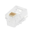 thumbnail image 1 of 6P4C RJ11 Plug for Flat Stranded Phone Cable_ 50 pcs/pack, 1 of 2