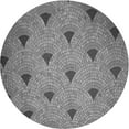 thumbnail image 1 of Ahgly Company Machine Washable Indoor Round Transitional Carbon Gray Area Rugs, 5' Round, 1 of 7