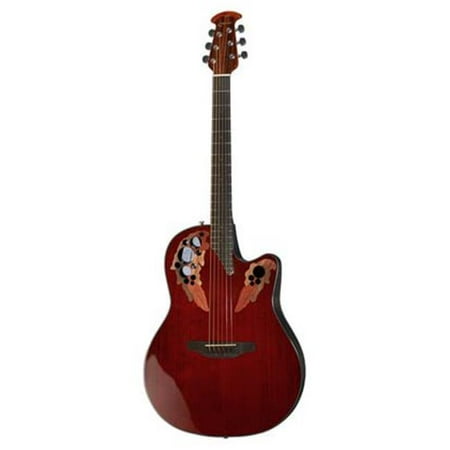 Ash Cutaway - Ovation Celebrity Elite, Mid-Depth Cutaway, (Ruby Red)