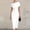 White, variant on NTACZA Flowy Dresses for Women Wedding Guest Dresses Formal Dressy Midi Asymmetrical Neckline Off the Shoulder Ruched Waist Black L