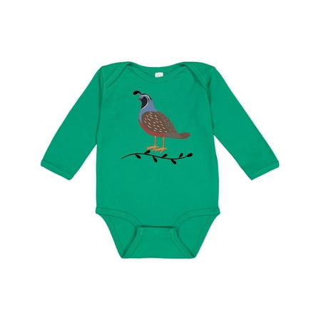 

Inktastic Quail Cute Bird Watching Gift Baby Boy or Baby Girl Long Sleeve Bodysuit