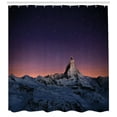 thumbnail image 3 of Ambesonne Night Shower Curtain, Matterhorn Peak Europe, 69"Wx70"L, Purple Coral Beige, 3 of 3