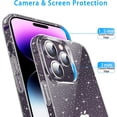 thumbnail image 4 of Compatible with iPhone 14 Pro Max Case, Clear Glitter Sparkle Soft TPU Anti-Scratch Shockproof Protective Phone Bumper, Women Girls Cute Slim Bling Phone Case for iPhone 14 Pro Max- 6.7 inch, 4 of 7