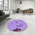 thumbnail image 3 of Ahgly Company Indoor Rectangle Patterned Bright Lilac Purple Area Rugs, 2' x 5', 3 of 6