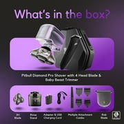 Skull Shaver Pitbull Diamond PRO |Head & Face Electric Shaver With Baby Beast Trimmer and Rinse Stand | Waterproof Cordless (IPX7 Ratings)| Gift for Men