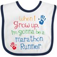 thumbnail image 3 of Inktastic Marathon Runner Future Boys or Girls Baby Bib, 3 of 4