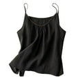 thumbnail image 3 of Frnrwgo Womens Tank Tops, Casual Linen Sleepwear Vest, Solid Color Pullover Camisole, 3 of 3