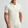 thumbnail image 7 of hoksml Men's Cooling Quick Dry Mesh Short Sleeve Collared Shirt 3 Button Placket Raglan Sleeve Breathable Golf Top for Business Daily Outdoor Travel, 7 of 7