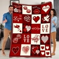 thumbnail image 4 of Kugisaki Valentine's Day Decoration Home Valentine's Day Throw Blankets Soft Cozy Flannel Blankets Wedding Anniversary Birthday Romantic Gifts 59.1x78.7in, 4 of 6