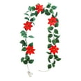 thumbnail image 2 of Guirnalda navideña iluminada, opción de enredadera de vegetación artificial con bayas, cuerda decorativa de luces navideñas, 200 cm de largo para chimenea, mesa, decoración del árbol, 2 of 6