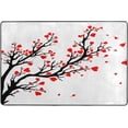thumbnail image 4 of SKYSONIC Unique Red Hearts Leaves Non-Slip Area Rug, Valentine Tree Floor Carpet Comfort Floor Mats Decor for Indoor Front Porch,Living Room, Bedroom,Kitchen,72"x48", 4 of 5