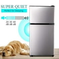 thumbnail image 3 of GGTB 3.0 Cu.ft Compact Refrigerator with Freezer, 2 Door Mini Fridge for Apartment Dorm Office, Silver, 3 of 8