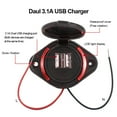 thumbnail image 6 of Automotive Chargers with Waterproof Cover Double USB Port 3.1A Output Power Socket for 12 24V Motorcycles Campers, 6 of 8
