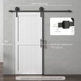 thumbnail image 3 of HOMCOM 32"x84"Sliding Barn Door with Hardware Kit, Waterproof, White, 3 of 10