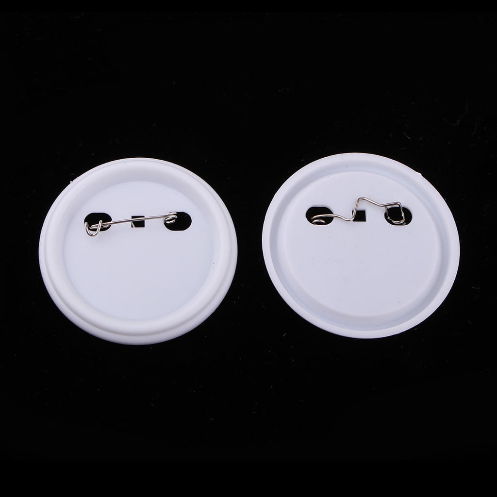 S SERENABLE DIY Button Parts 200PCS Pin Buttons 2.28Inch 58mm Top/Bottom Cover Clip Pin Button Parts for Badge Button Maker Machine (58MM 200 Sets)