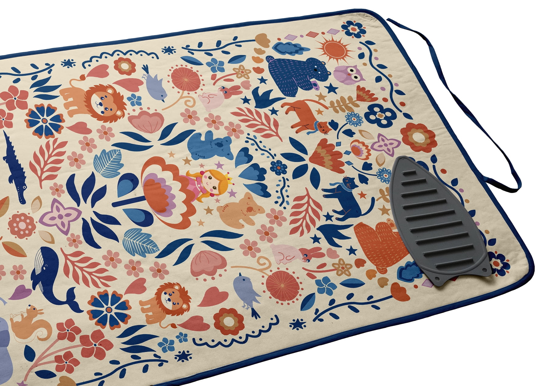 Vargottam Cotton Magnetic Ironing Mat - Washable Fabric, Fiber Pad & Iron Rest - Foldable, Lightweight Ironing Surface for Tabletop, Washer, or Dryer - Kids