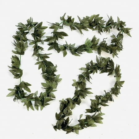 Leaf Part - 12 Tropical Fern Green Leaf Leis Hawaiian Luau Party, You get 12 leis By Fun Express