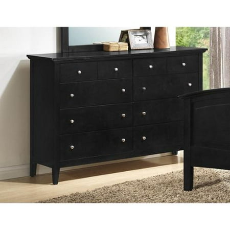Lyke Home Whitney Black 8 Drawer Dresser Lyke Home Whitney Black 8 Drawer Dresser