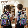 thumbnail image 4 of Whosucclay Colorful Dinosaur Clear Backpack for Boys Girls, 17 Inch Transparent Bookbag Kindergarten Elementary with Large Capacity Lightweight, 4 of 10