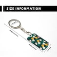 thumbnail image 3 of Uemuo Tropical Fruit Pattern Rectangular Metal Keychain - Durable, Stylish, and Personalized Key Ring for Men and Women,Engraved Keychain,Gift Slim Sturdy Keychain, 3 of 7