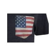 thumbnail image 2 of Gravity Threads T-Shirt à Col Rond pour Homme avec Poche Fabriqué aux É.-U., Drapeau Américain Charbon m, 2 of 2