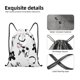 thumbnail image 4 of Fotbe Cute Cow and Milk Stains Bolsa Mochila con Cordón Estampada, Bolsa de Gimnasio Deportiva, Bolsa Cinch, Bolsa con Cordón para Hombres y Mujeres-Small, 4 of 6