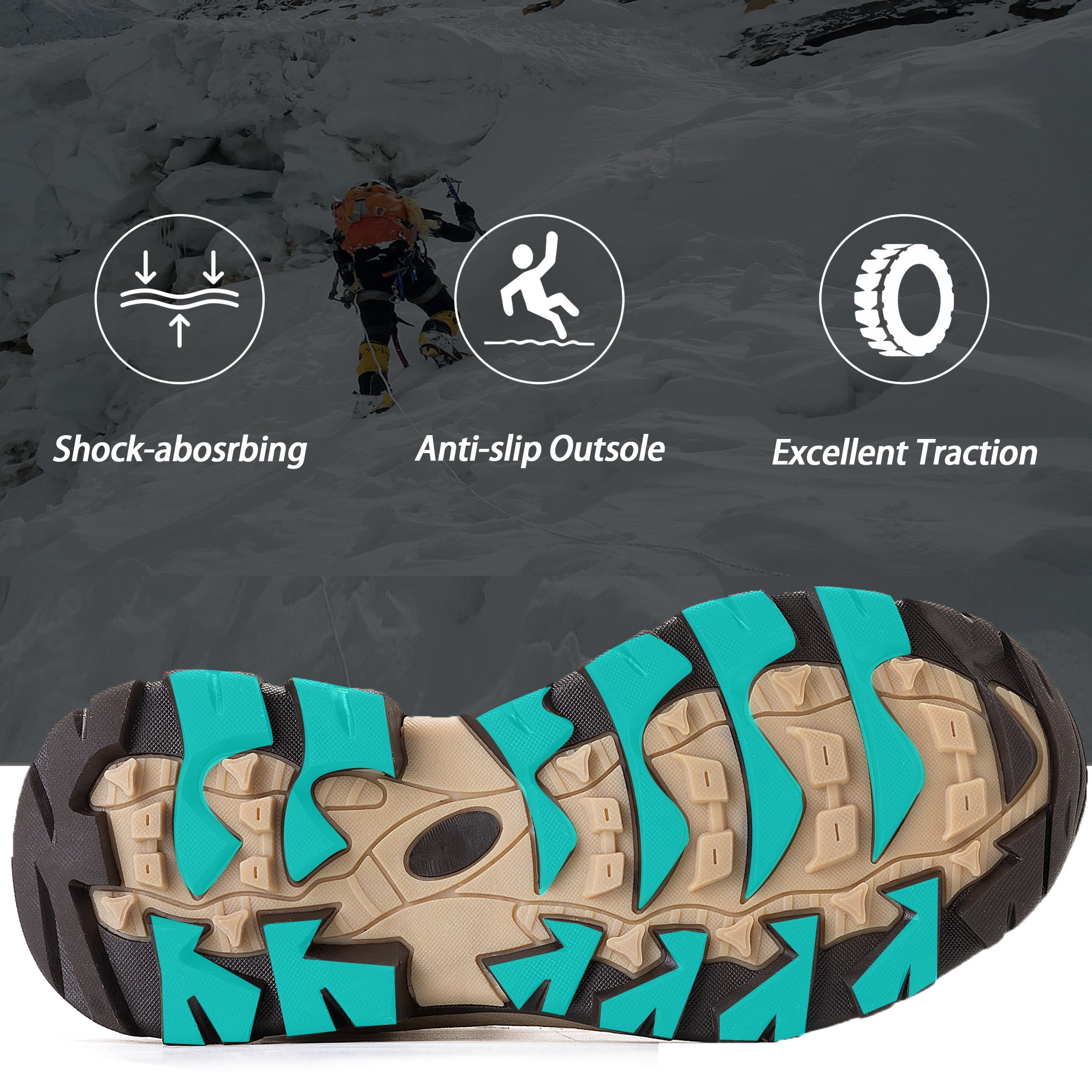 CC-Los Waterproof Winter Snow Boots for Women – Warm Outdoor Hiking Booties, Ladies' Work Shoes