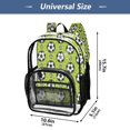 thumbnail image 4 of Ttyddzy Clear Backpack Heavy Duty PVC Transparent Backpack for College Workplace, Football on The Green Field, 4 of 8