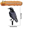 thumbnail image 3 of Clearance Black Crow Yard Stake Spooky Outdoor Garden Decor for Halloween and Themed Party Atmosphere(A), 3 of 4