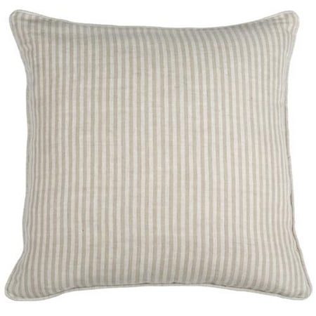 Kosas Home Tan and White Linen Square Striped Throw Pillow ...