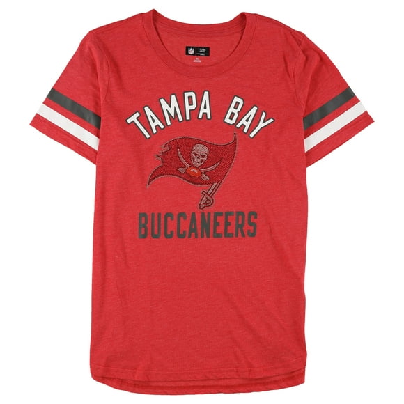 NFL Womens Tampa Bay Buccaneers Embellished T-Shirt, Red, Small