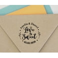 thumbnail image 4 of Printtoo Personalized&nbsp;Round Blue Self Inking Wedding Favor Stamp Custom Love is Sweet Heavy Duty Rubber Stamper-40 mm, 4 of 4